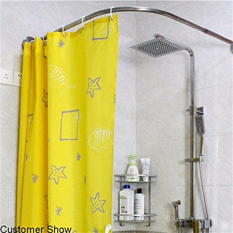 Furniture Dash 51.18'' LShaped Wall Shower Curtain Rod Wayfair